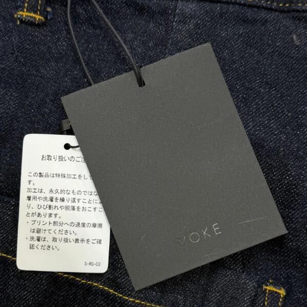 未使用 YOKE 24AW PAINTED DENIM WIDE-LEG BUGGY PANTS ペイントワイドバギーデニムパンツ ジーンズ ヨーク YK24FW0786P インディゴ 2 （99082A）_2