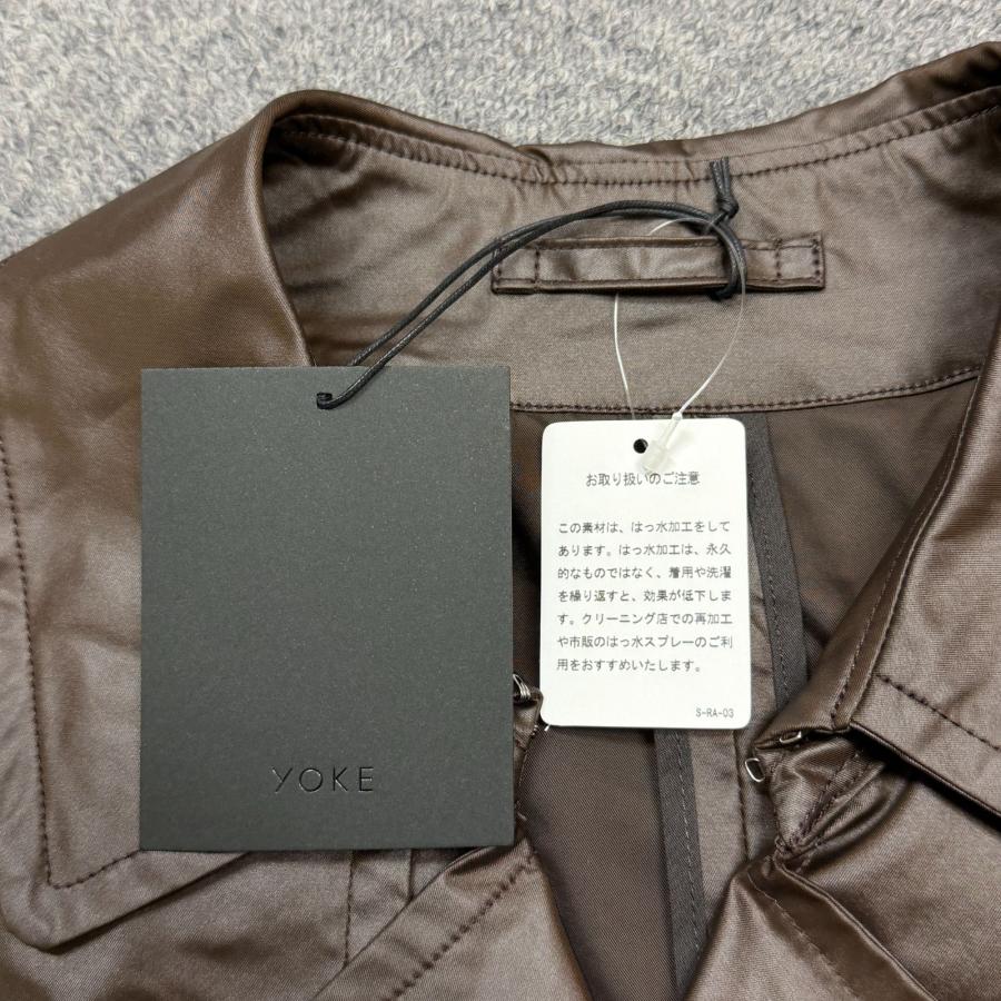 参考上代90200円 未使用 YOKE 24AW LEATHER-LIKE TRENCH COAT レザー