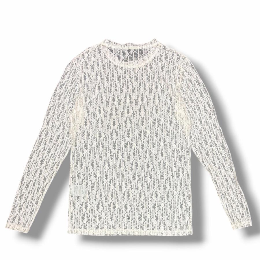 Dior ディオール オブリークシースルーカットソー シア長袖Tシャツ