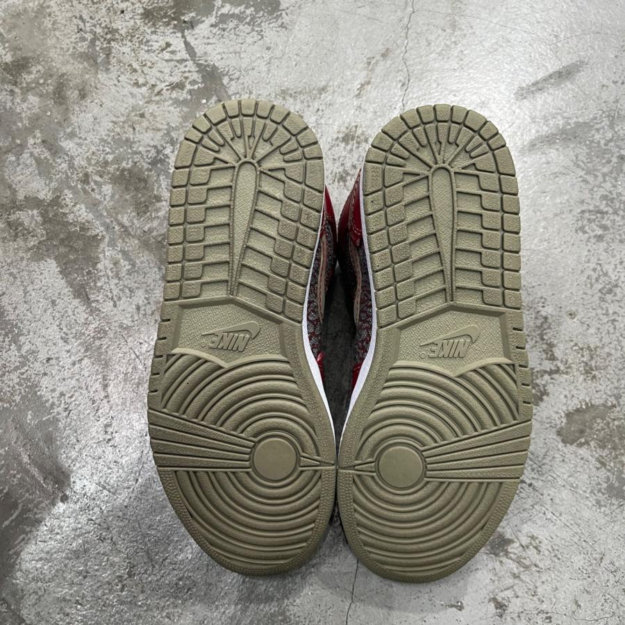 NIKE × Levi's ナイキ リーバイス Air Jordan 1 23/501 Mid Denim Pack Red Cement  コラボ スニーカー 332083-435 26cm 99598Aの画像
