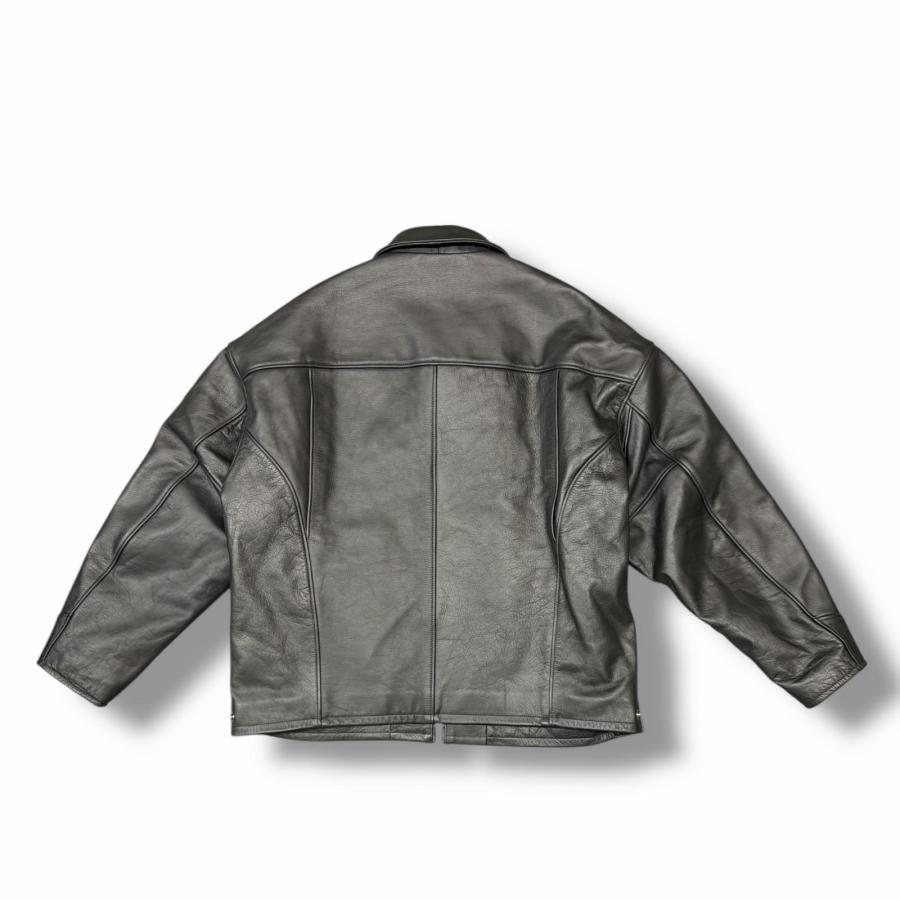 未使用品 COOTIE PRODUCTIONS クーティープロダクションズ 25AW Leather Policeman Jacket  レザーポリスマンジャケット CTE-25A225 ブラック M 9968Mの画像