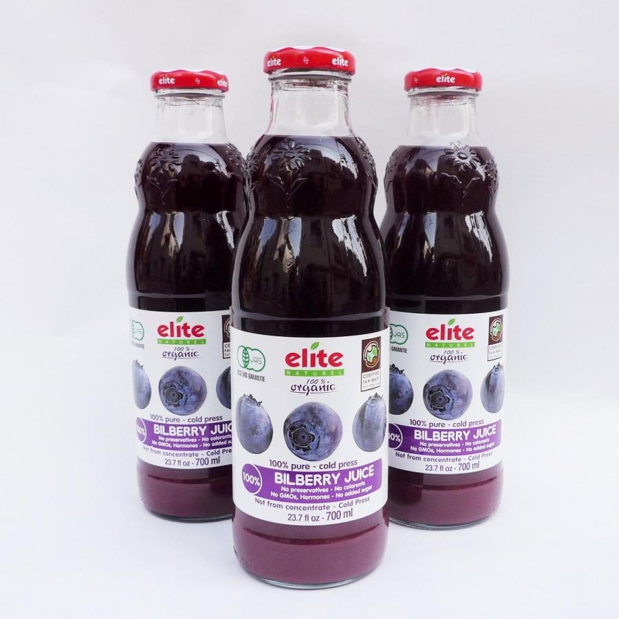 送料無料（関東〜九州）　オーガニック（有機）ビルベリー（ストレート）ジュース　コールドプレス製法　1箱（9本）賞味期限26.02.09