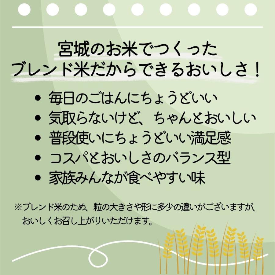 宮城県産 ブレンド米 〈精米 宮城米 10kg〉 (5kg×2袋) 令和7年産入