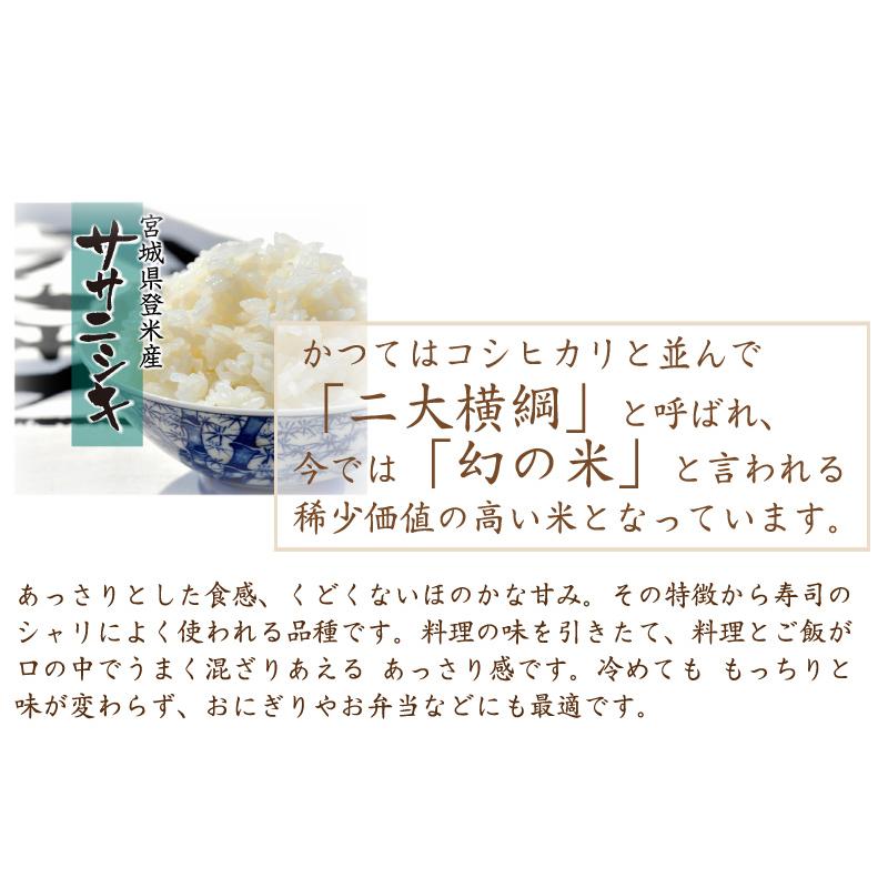 ササニシキ 令和7年産 〈玄米 30kg〉 宮城県産 米 お米 送料無料 安い