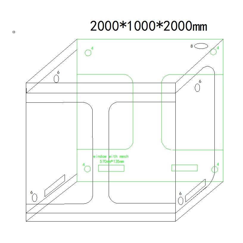 植物育成温室テントグロウテント200X100X200CM : MOTTOGROW植物