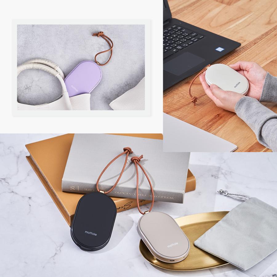 2025年新色 充電式カイロ 使い捨てない 薄型 モバイルバッテリー機能 エコカイロ 電気カイロ 携帯カイロ 充電器 電気あんか おしゃれ mottole MTL-E007 | mottole | 21