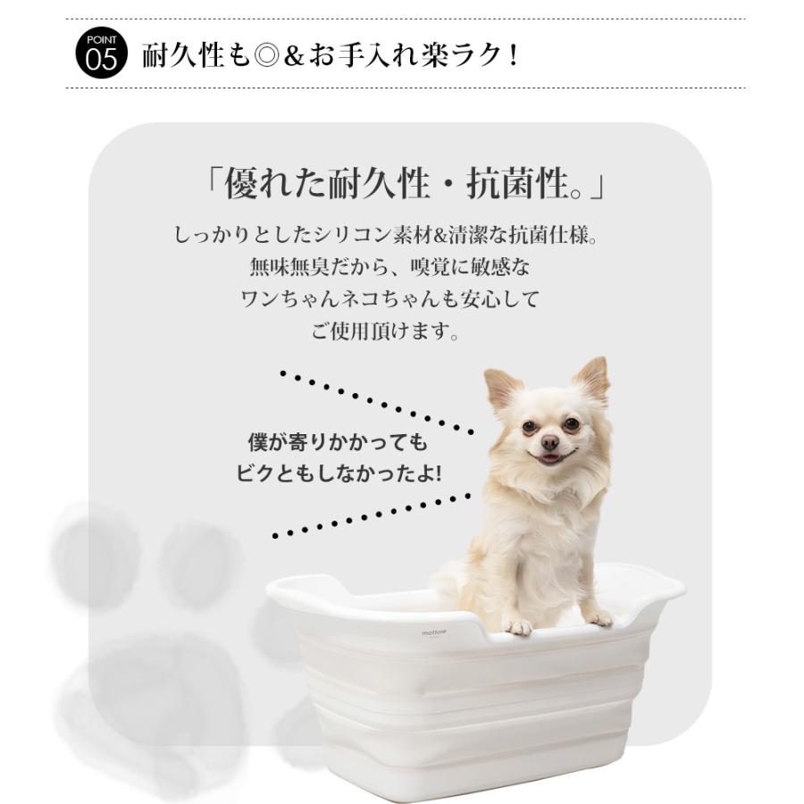 【わんとも】ペット用バスタブ mottole（モットル） ペット お風呂 折りたたみ バスタブ シリコン