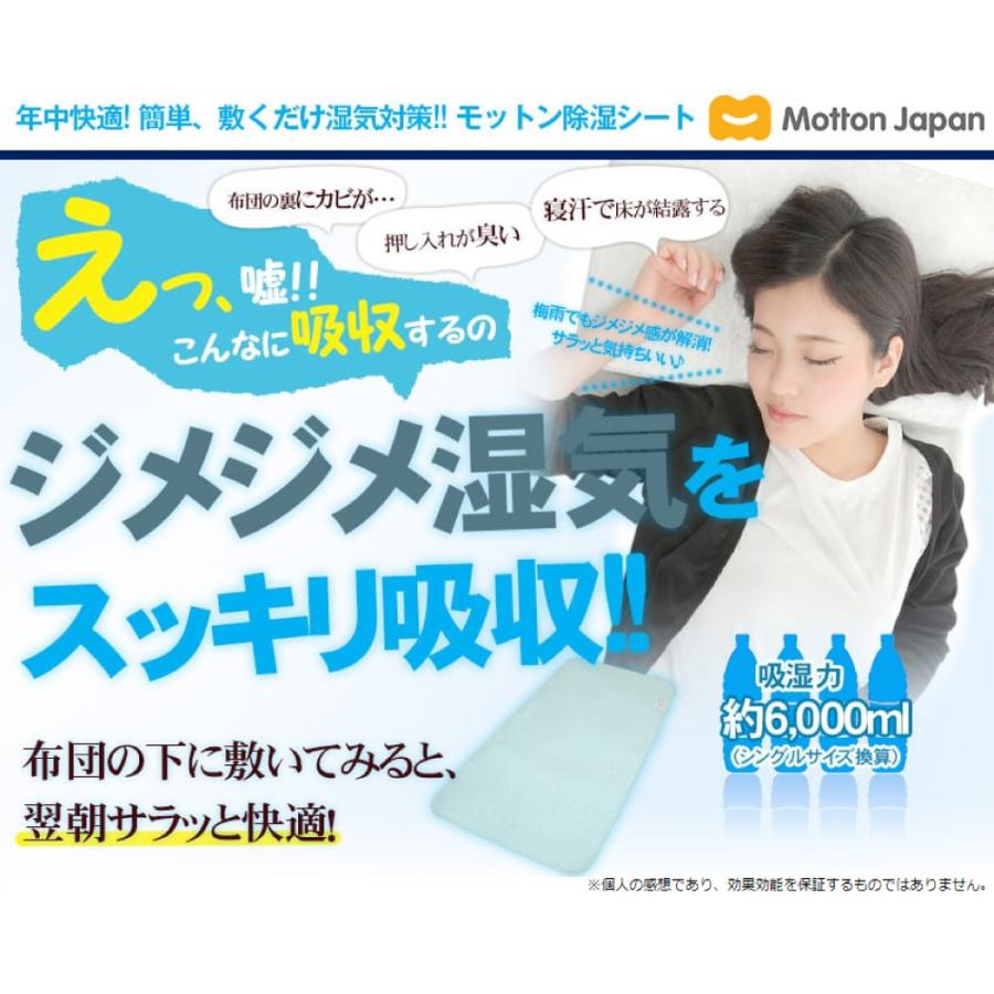 送料無料 モットン 除湿シート ダブル(130cm×180cm)