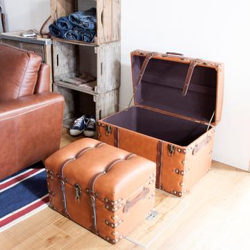 収納ボックス トランク 2個セットS＆L【店頭受取も可 吹田】_1