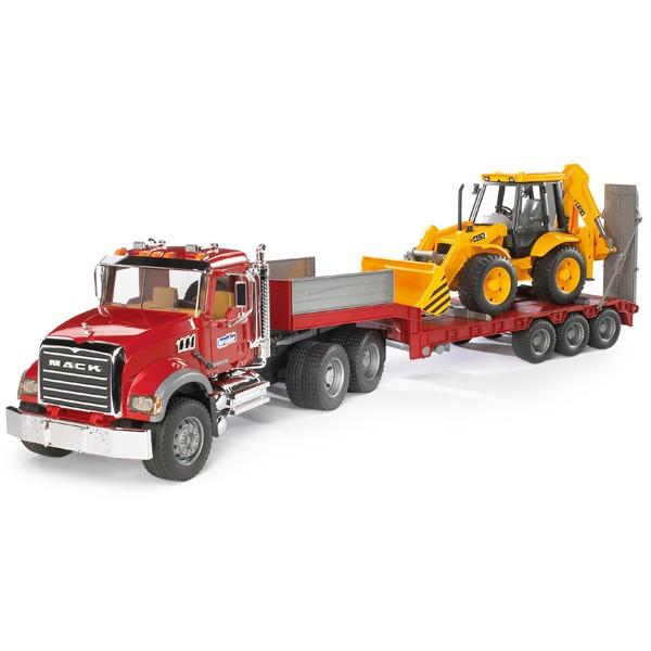 ブルーダープロ はたらくくるま MACKトラック＆JCB 4CXバックホーローダー（3歳から）【店頭受取も可 吹田】