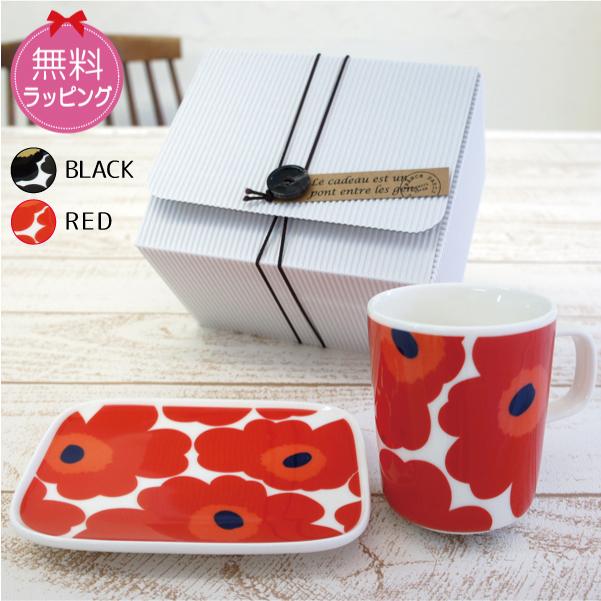 マリメッコ　ウニッコ　 マグカップ＆プレート　セット　新品 マリメッコ Marimekko 4点セット ウニッコ キッチンセット 食器