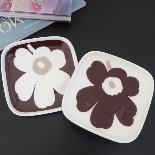 新品　マリメッコ　プレート　ウニッコ　2点セット marimekko プレート 皿 マリメッコ Unikko ウニッコ 8.5cm 2枚