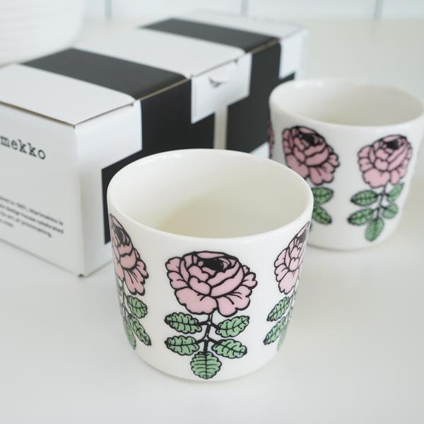 マリメッコmarimekko カフェカップ ピンク2個組ヴィヒキルース レア品