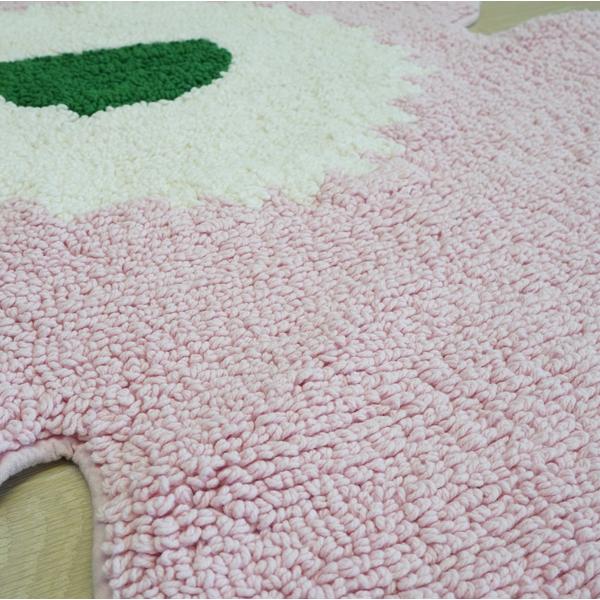 マリメッコ　ウニッコ　バスマット　ラグ　玄関マット　ピンク マリメッコ ウニッコ バスマット（ライトピンク×オフホワイト