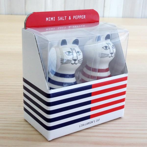 Lisa Larson（リサラーソン） 陶器製ミンミ（猫）のソルト＆ペッパー