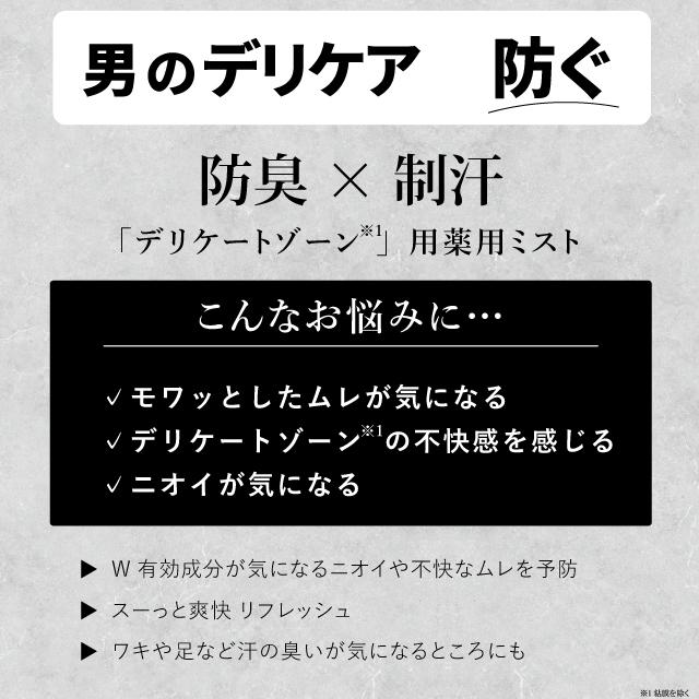 メンズ デリケートゾーン用 薬用ミスト　BRO. FOR MEN　Deo Water　男性用 デオドラントミスト 医薬部外品 防臭 制汗 シェモア | BRO.FOR.MEN | 01
