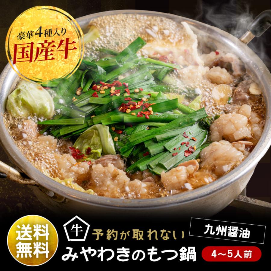 博多もつ鍋セット/モツ鍋/たっぷりもつ鍋お気軽セット4〜5人前