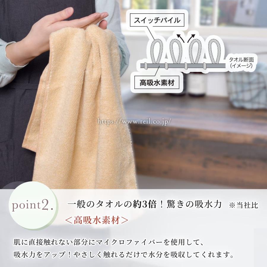 4枚までゆうパケット(350円)対応 フェイスタオル 洗うほどに膨らむ