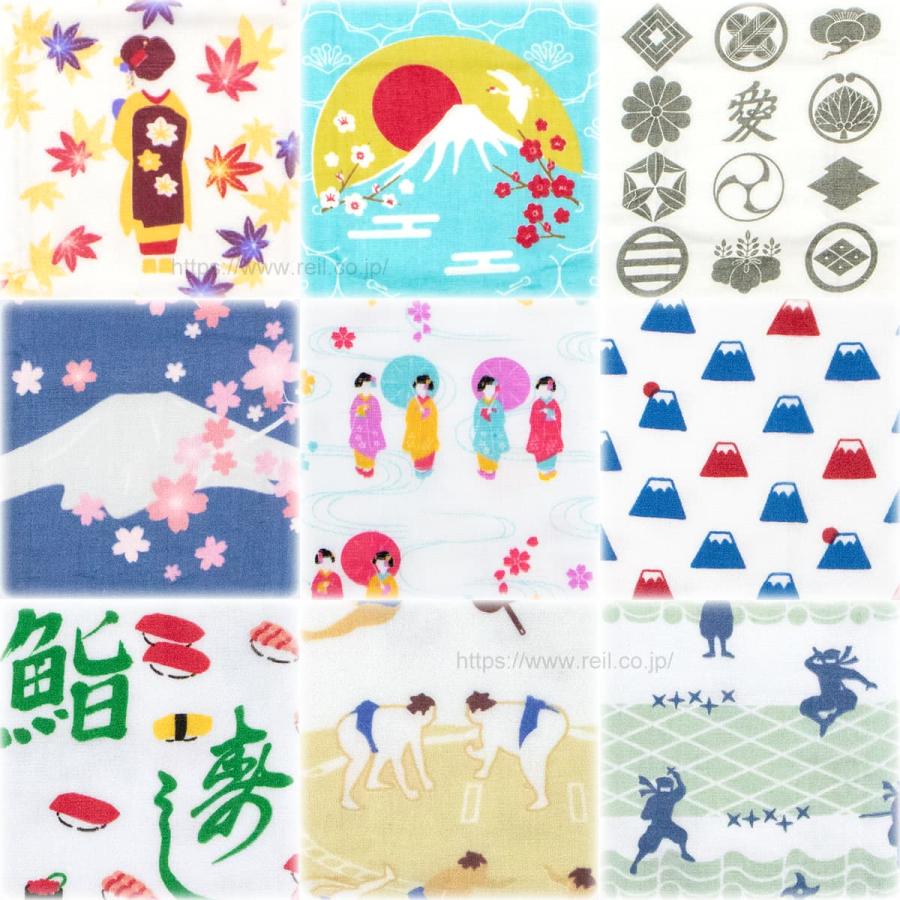 4枚までゆうパケット(350円)対応 てぬぐい風タオル 日本製 片面ガーゼ