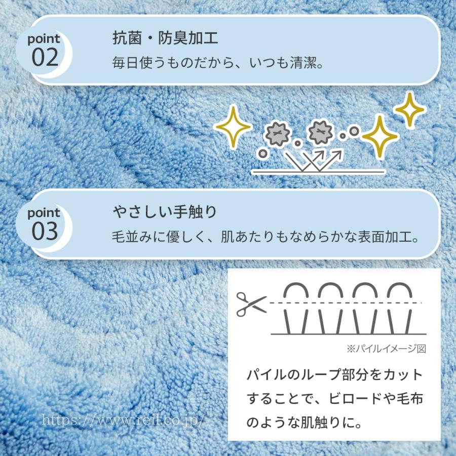 ペット用 吸水マット Lサイズ ループ付き 約70x50cm 綿の約6倍の吸水