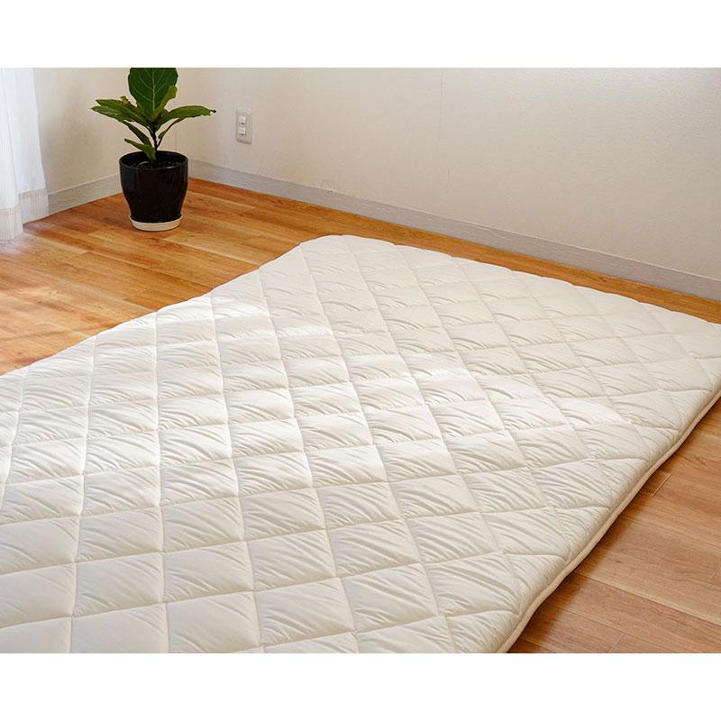 独特な 敷布団 敷き布団 ダブル 日本製 抗菌 防臭 防ダニ ウール50