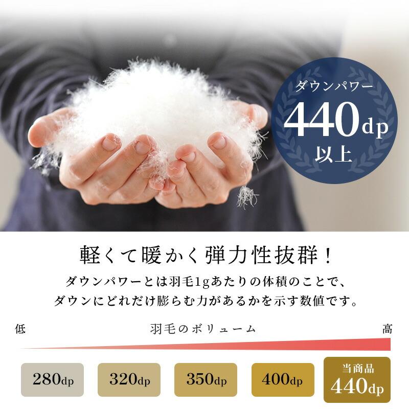 ロマンス小杉 羽毛布団 ダブル グースダウン95％ 増量1.8kg 2層キルト