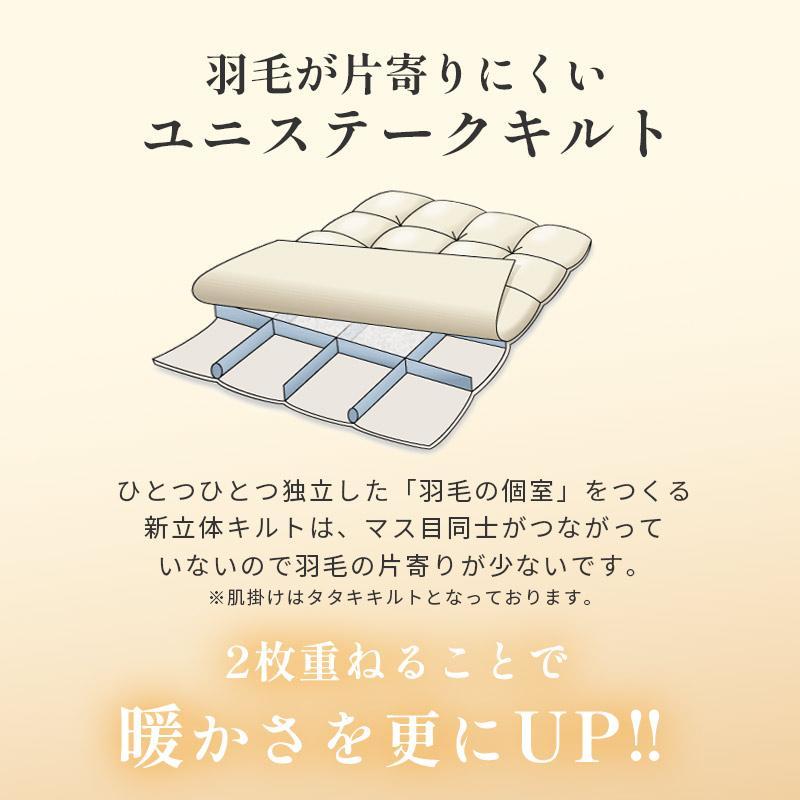 西川（nishikawa） 羽毛布団 ダブル フランス産ホワイトダックダウン90