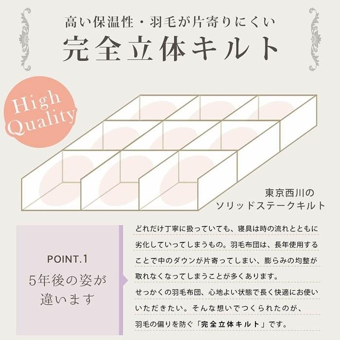 羽毛布団 ダブル 東京西川 マザーグース93 1 7kg 日本製 完全立体キルト 羽毛掛け布団 Kazahana かざはな 3da Ka こだわり安眠館 ヤフー店 通販 Yahoo ショッピング