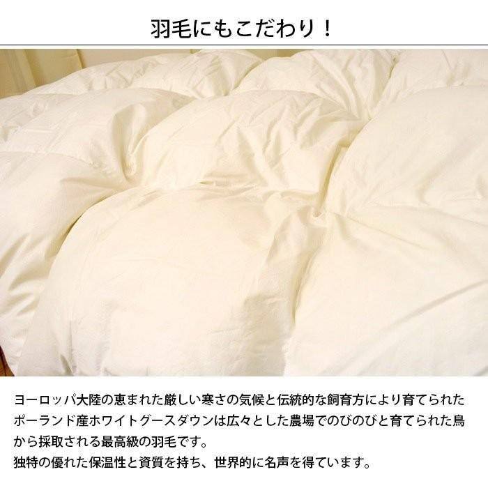 羽毛布団 ダブル グース93% オールシーズン2枚合わせ羽毛掛け布団 日本
