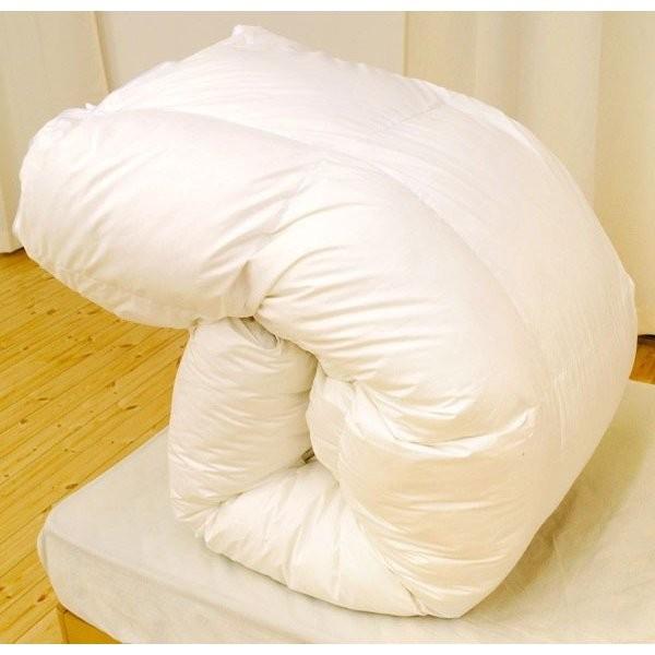 羽毛布団 クイーン グース93% オールシーズン2枚合わせ羽毛掛け布団 日本製 ロイヤルゴールド 暖かい おすすめ