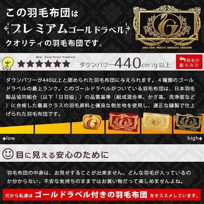 ダウンケット 羽毛肌掛け布団 シングル 2枚セット set ポーランド産グース95％ 日本製 プレミアムゴールドラベル