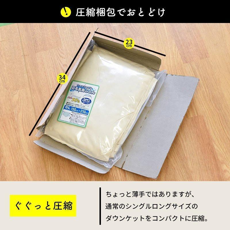 ダウンケット 羽毛肌掛け布団 シングル 20枚セット set ダウン50