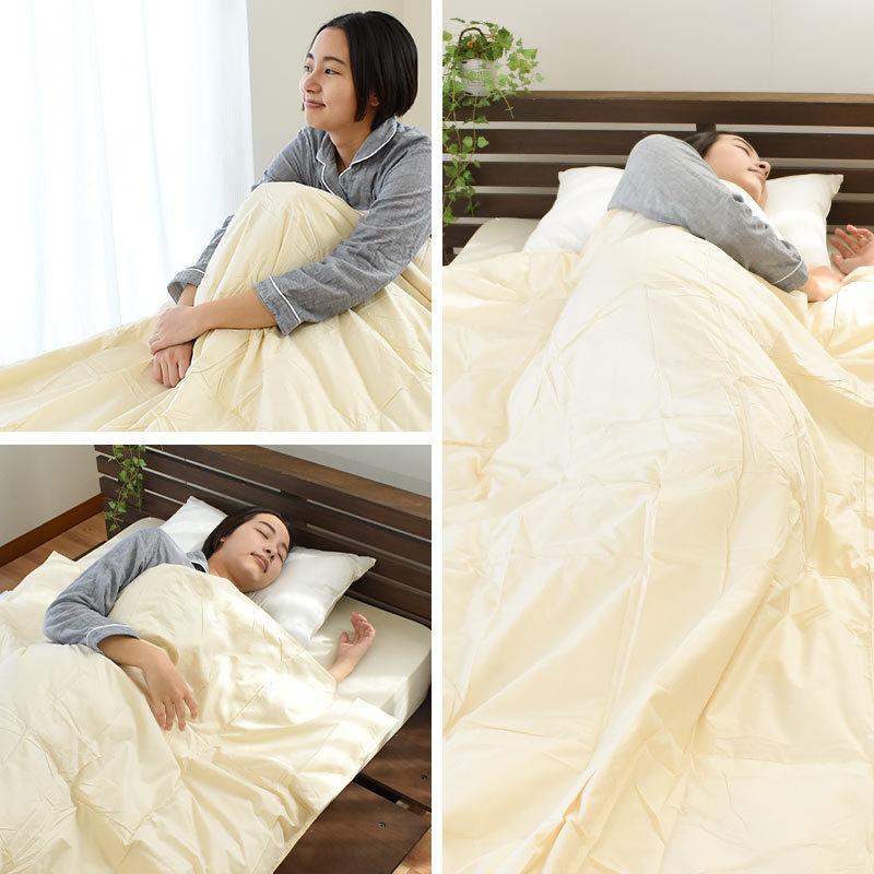 ダウンケット 羽毛肌掛け布団 シングル 3枚セット set ダウン50％ 200g