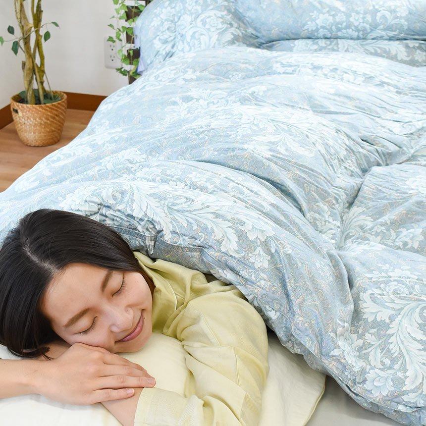 羽毛布団 シングル カナダ産グース93％ 増量1.2kg 日本製 簡易完全立体 