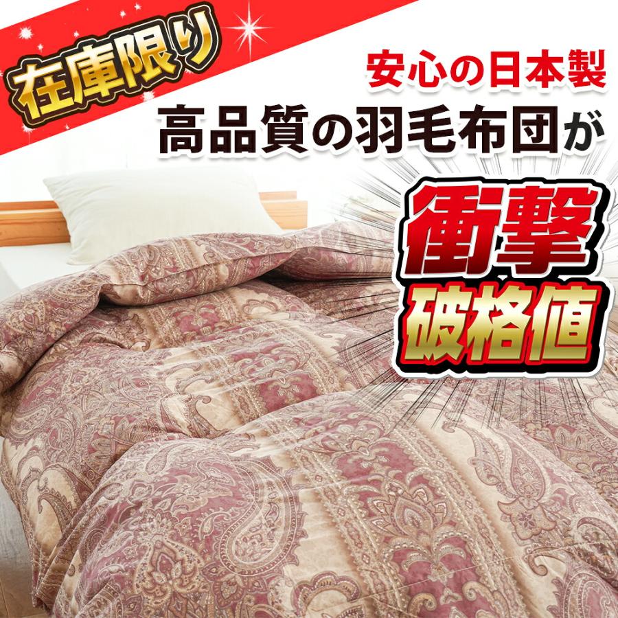 羽毛布団 シングル フランス産 ダックダウン85％ 1.0kg 日本製