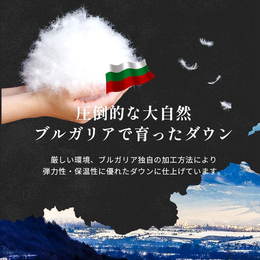 羽毛布団 シングル ブルガリア産ホワイトダックダウン93％ 日本製 抗菌