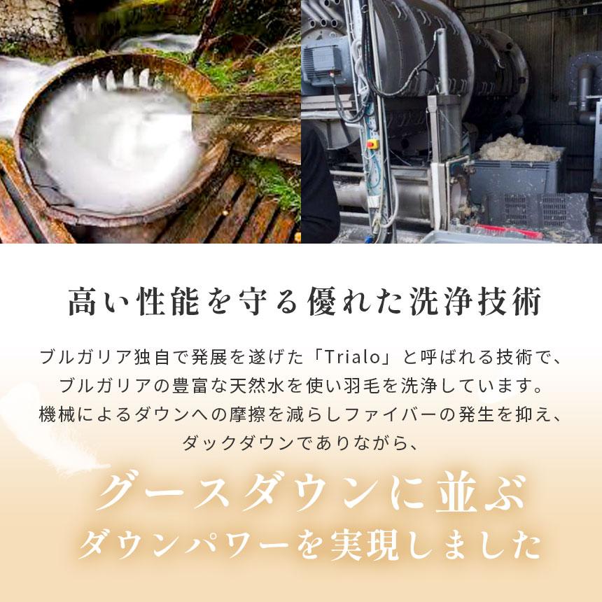 羽毛布団 シングル ブルガリア産ホワイトダックダウン93％ 日本製 抗菌