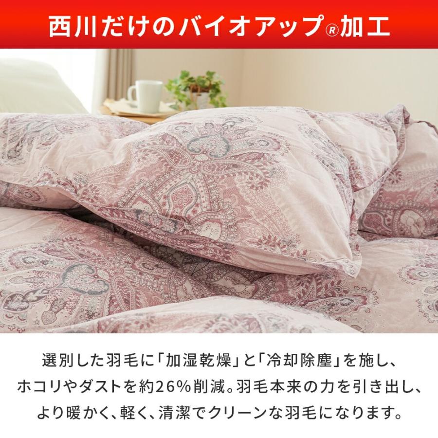 西川（nishikawa） 羽毛布団 シングル 93％ フランス産 ホワイトダック