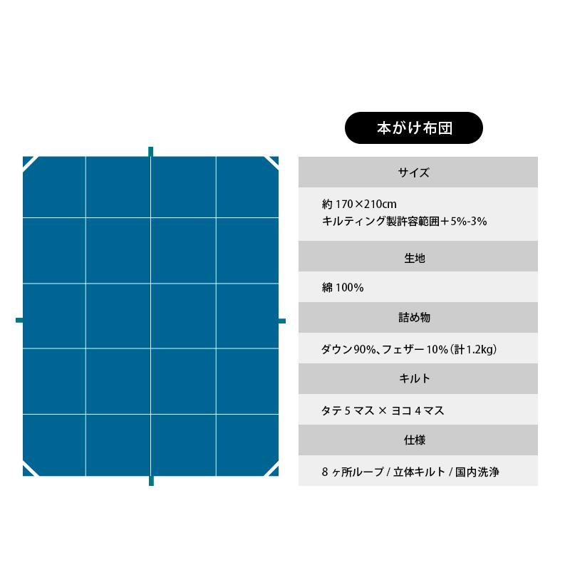 羽毛布団 セミダブル ダウン90％ 日本製 暖かい布団 冬用 羽毛ふとん