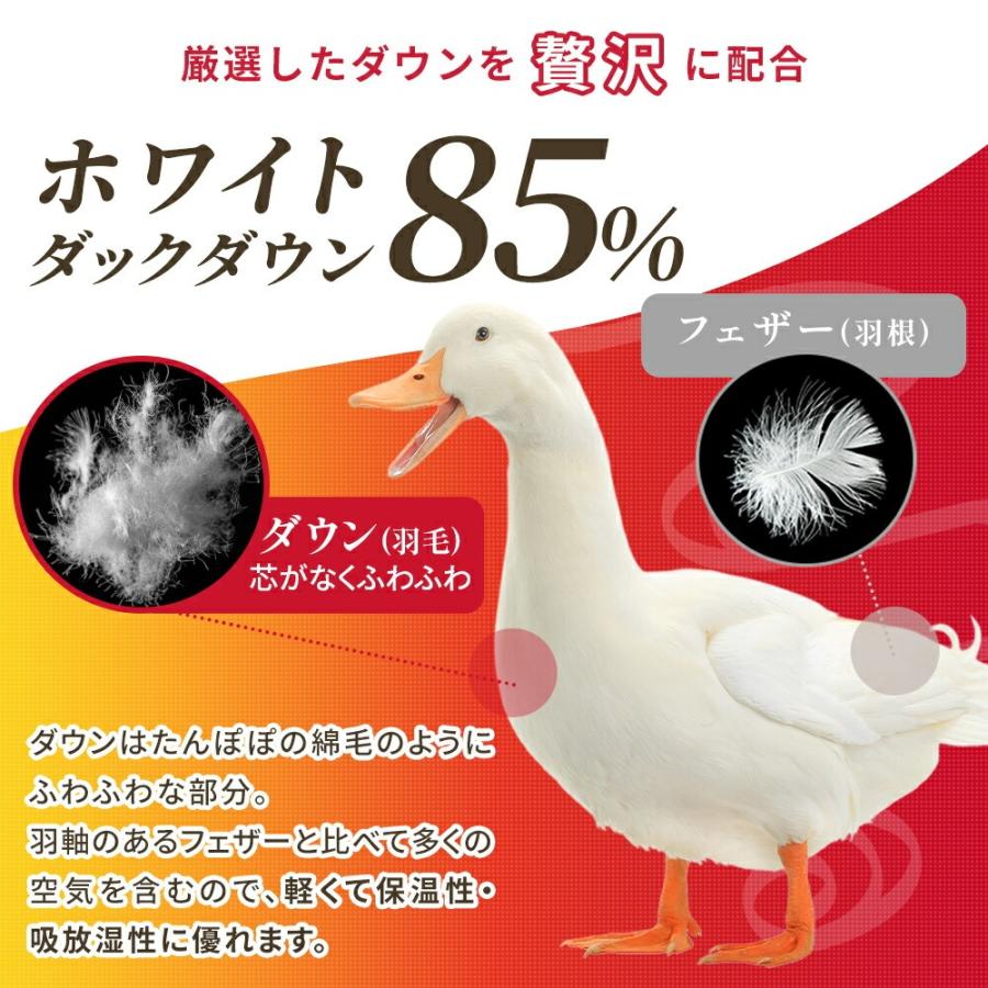 羽毛合掛け布団 シングルロング 日本製 ホワイトダックダウン85% 0.6kg