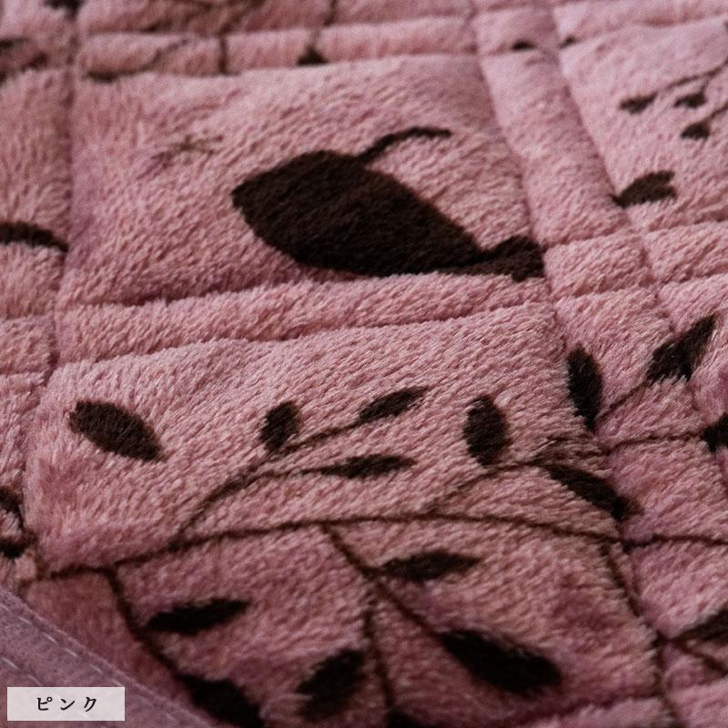 新品未使用　猫の刺繍 しじら織り 敷きパッド セミダブル ピンク　２枚セット 暖かい敷きパッド 毛布 ダブル フランネル ねこ柄 洗える 敷パッド