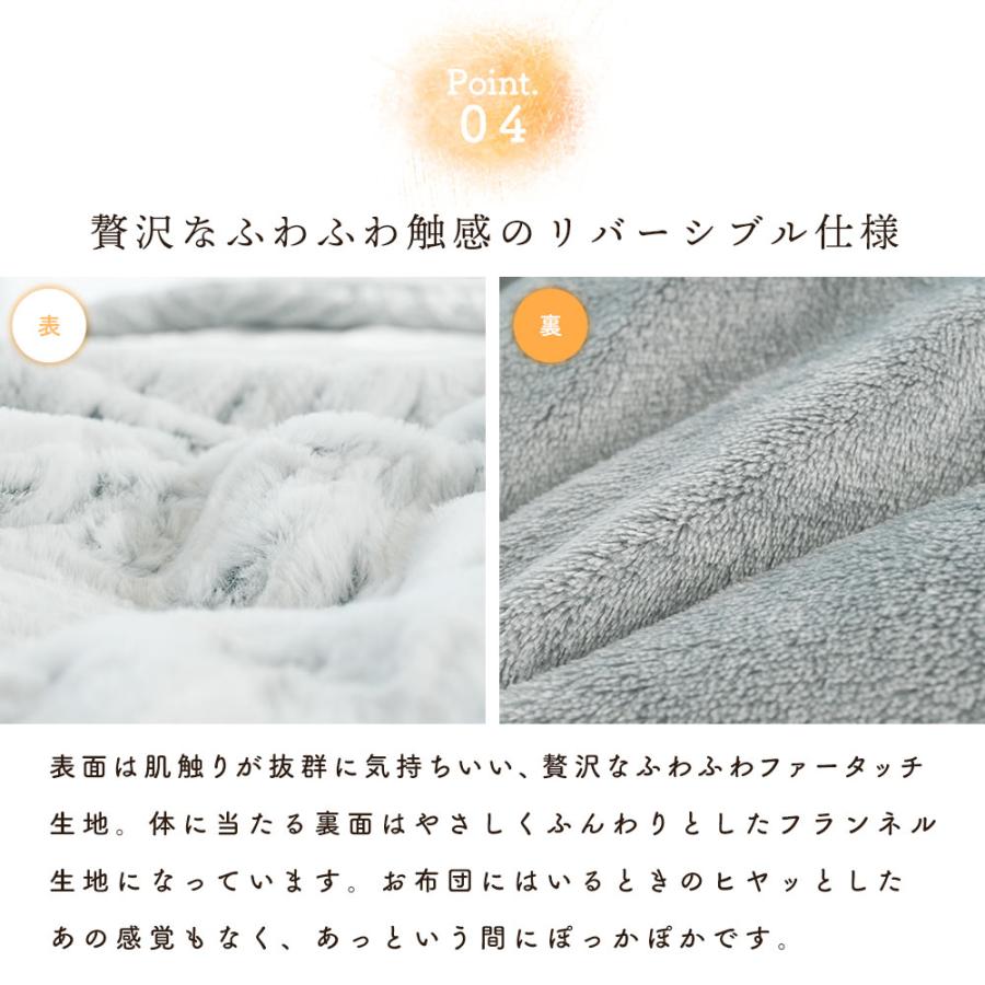 西川（nishikawa） 暖かい毛布 シングル ラビットファー調 2枚合わせ