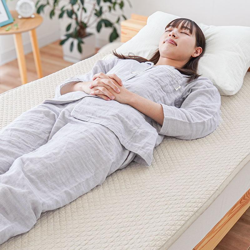 新品 西川 麻100%敷きパッド ダブル 夏 敷きシーツ 本麻 【公式通販】