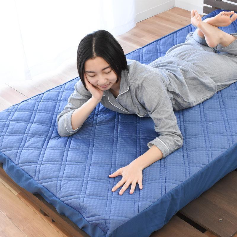 接触冷感 敷きパッド一体型ボックスシーツ シングル ひんやり 涼感 冷