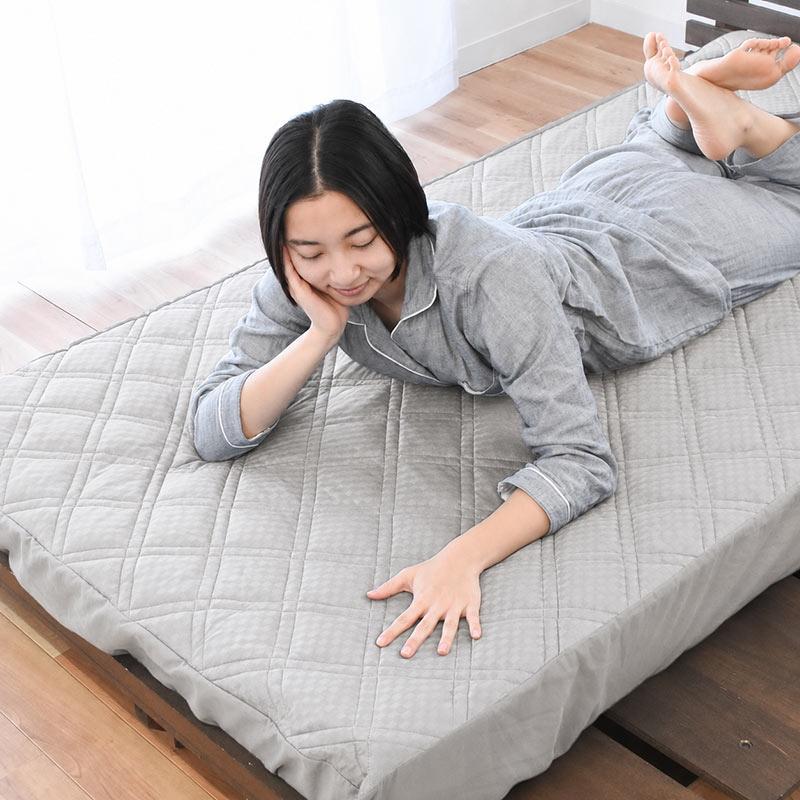 接触冷感 敷きパッド一体型ボックスシーツ シングル ひんやり 涼感 冷