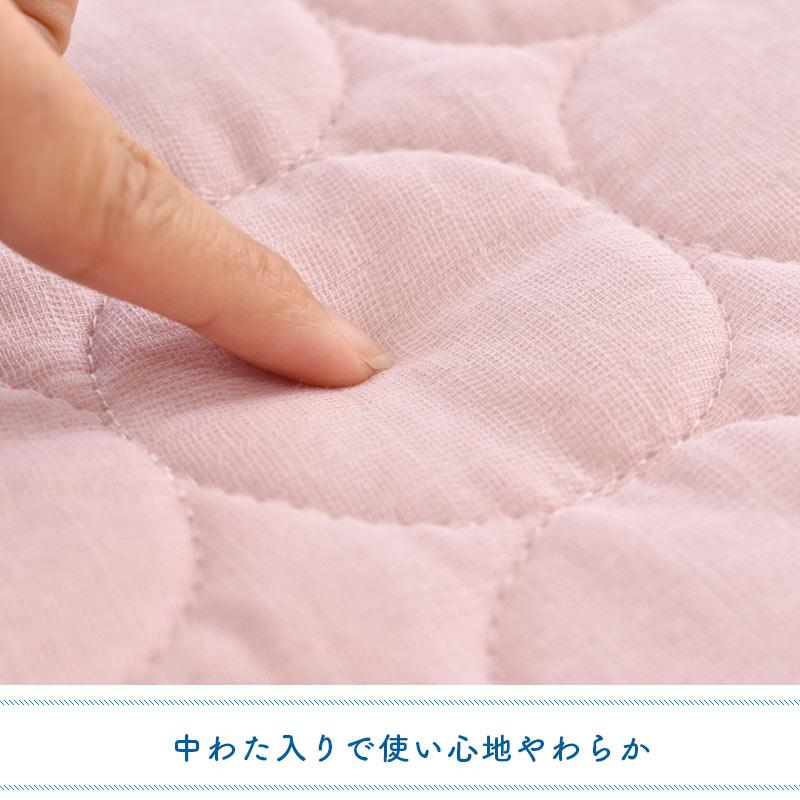 西川（nishikawa） 夏 敷きパッド セミダブル 綿100％ 2重ガーゼ 夏用