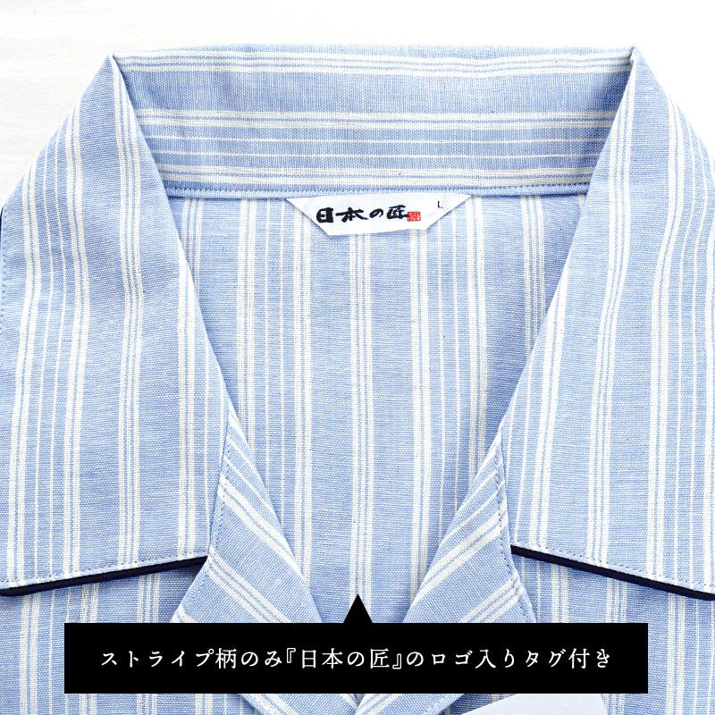 パジャマ メンズ 日本製 2重ガーゼ 綿100％ 播州織り 長袖 長ズボン