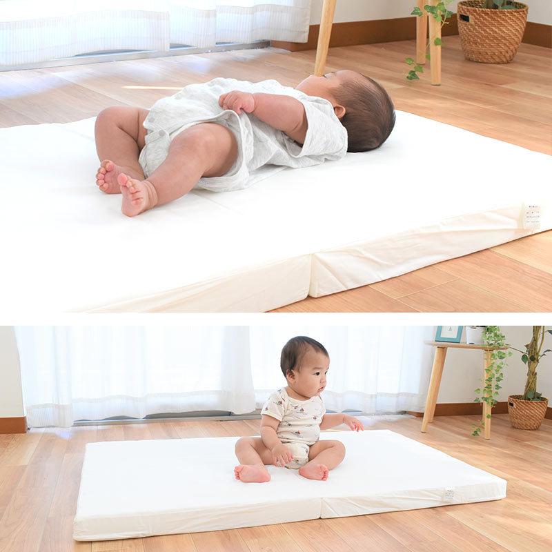 ベビー敷き布団 レギュラー 70×120cm 厚み6cm 日本製 体圧分散 テイジンV-Lap 固綿マット 2つ折り ふとん 硬め baby_4