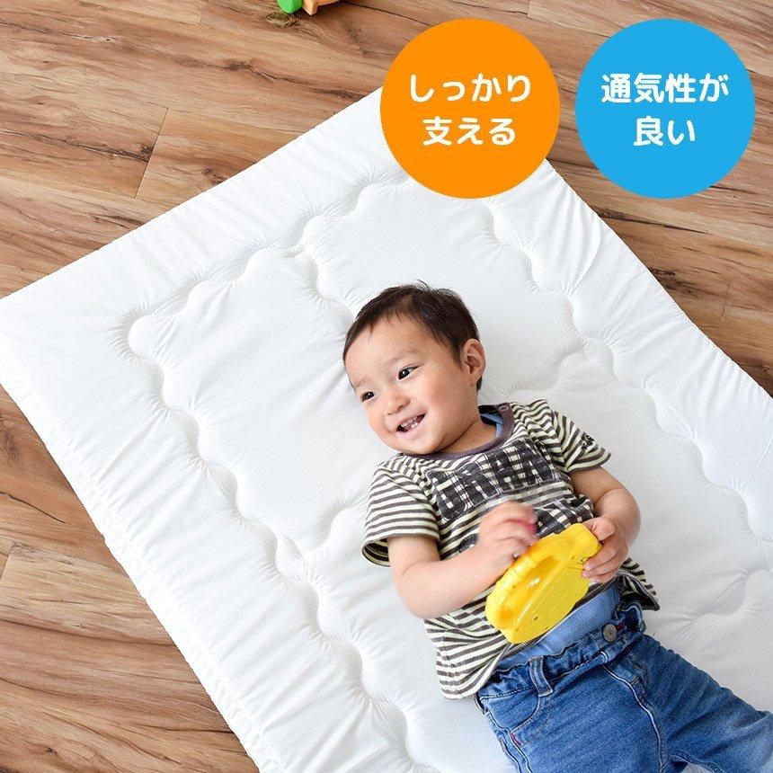 ベビー敷き布団 レギュラー 70×120cm 厚み2cm 1枚単品 日本製 洗濯機で洗える 帝人V-Lap 防ダニ 固綿マット baby｜moufukan｜12