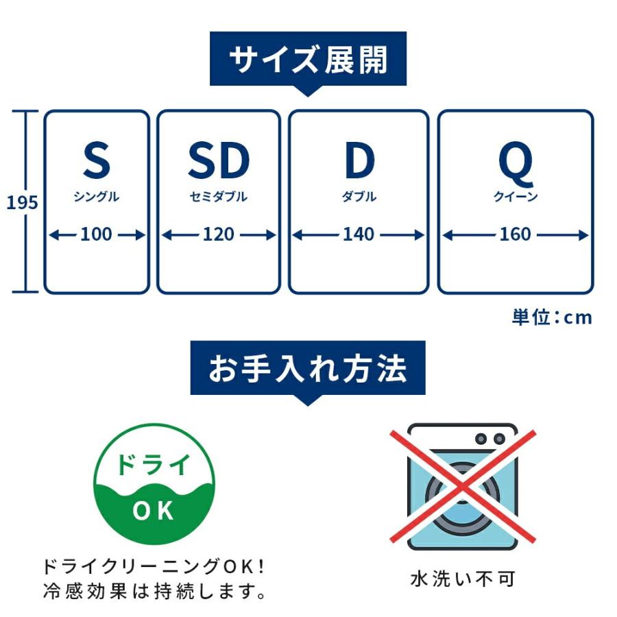 マニフレックス クールトッパー セミダブル 120×195cm 厚み5cm 敷きパッド 接触冷感 トッパー ベッドパッド 正規販売店_11